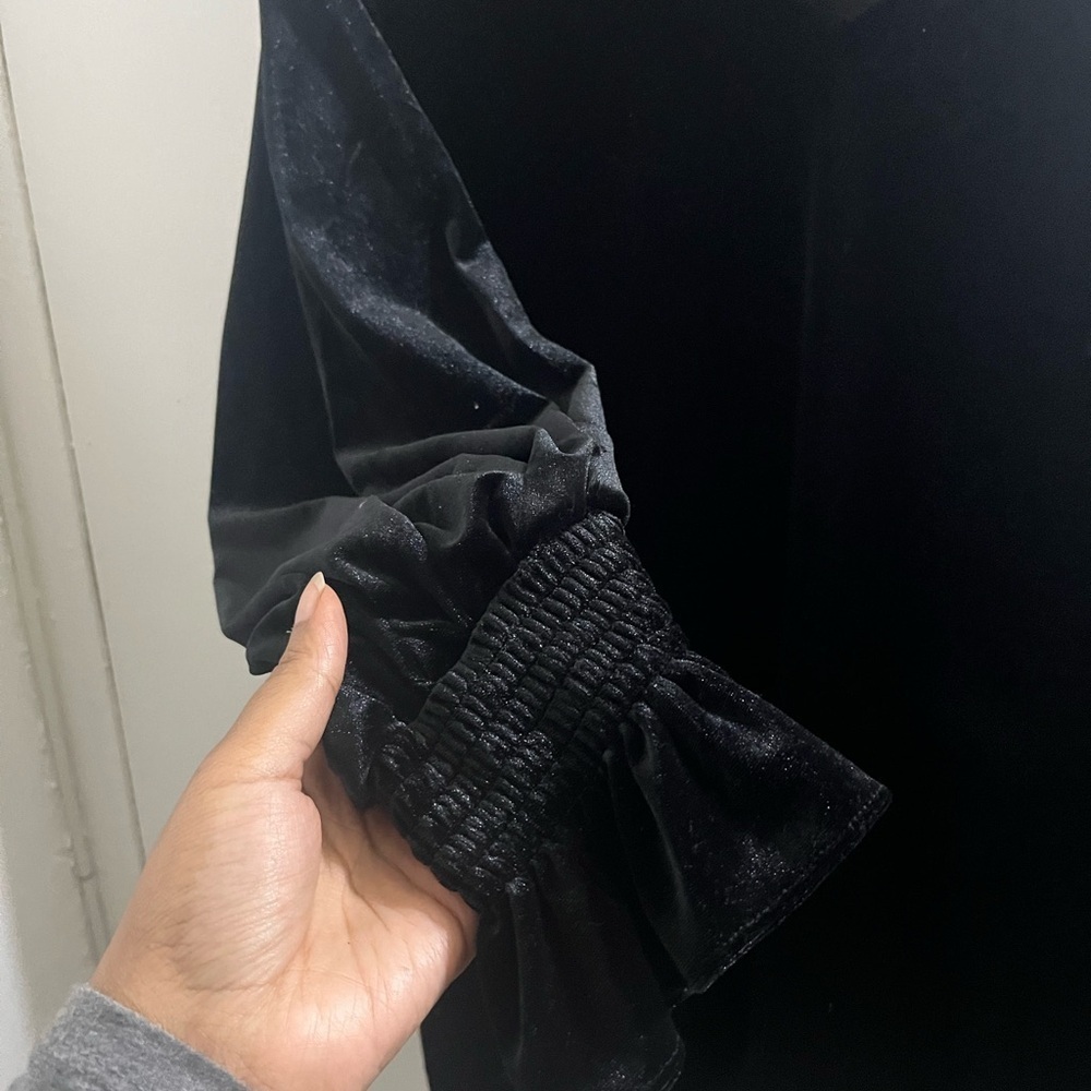 Halogen Black Ruffle Sleeve Blouse - Picture 5 of 7